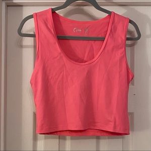 Zyia Flamingo Stronger Cropped Tank